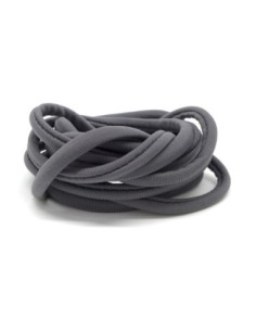 Cordon élastique 5mm style spaghetti lycra gris foncé légèrement brillant