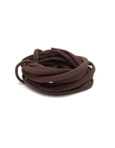 Cordon lycra élastique stretch 4mm style spaghetti marron foncé