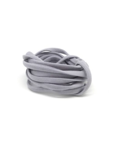 Cordon lycra élastique stretch 4mm style spaghetti gris clair