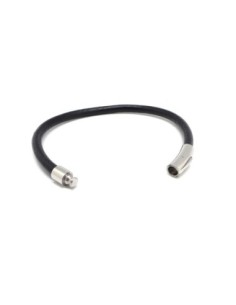 Kit bracelet homme cuir noir et fermoir acier inoxydable 6mm 2