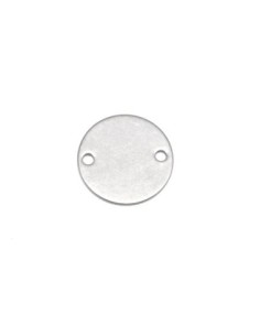 Perle connecteur disque en acier inoxydable argenté 25mm peut être gravé 2