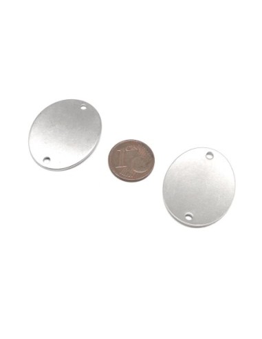 plaque ovale en acier inoxydable argenté peut être gravé