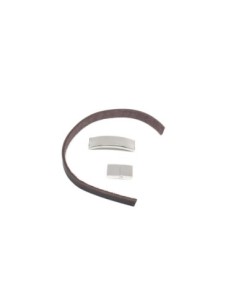 Kit bracelet homme cuir marron foncé et fermoir aimanté en acier inox 2