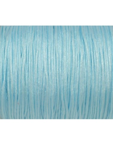 Fil nylon tressé résistant 1mm de couleur bleu ciel - idéal noeud coulissant - WRAP - SHAMBALLA