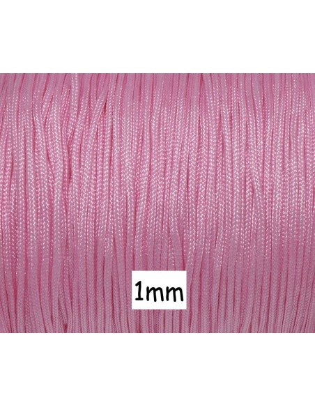 Fil de jade 1mm rose barbe à papa - idéal noeud coulissant - WRAP - SHAMBALLA