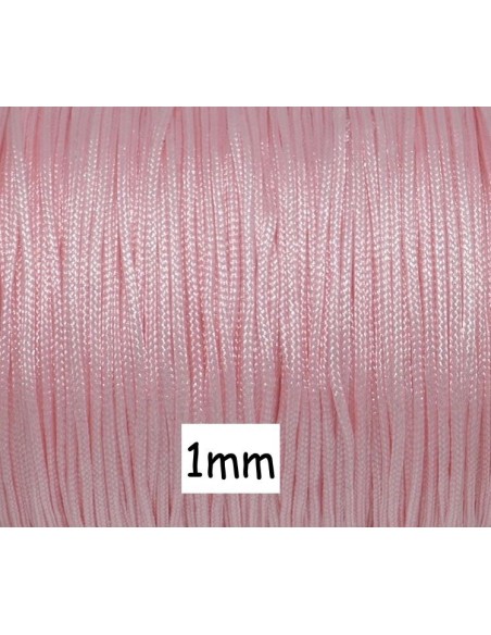 Fil de jade 1mm rose pâle - idéal noeud coulissant - WRAP - SHAMBALLA
