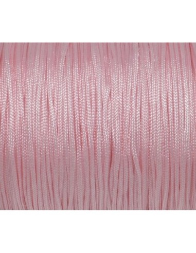 Fil nylon tressé résistant 1mm rose pâle - idéal noeud coulissant - WRAP - SHAMBALLA