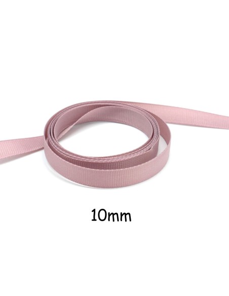 ruban gros grain souple uni vieux rose clair 10mm