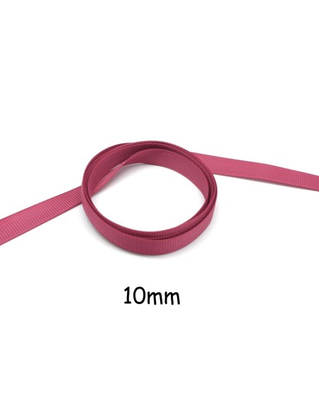 ruban gros grain souple uni rose framboise 10mm