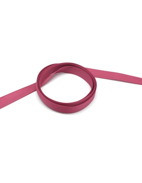 galon gros grain souple uni rose framboise 7mm