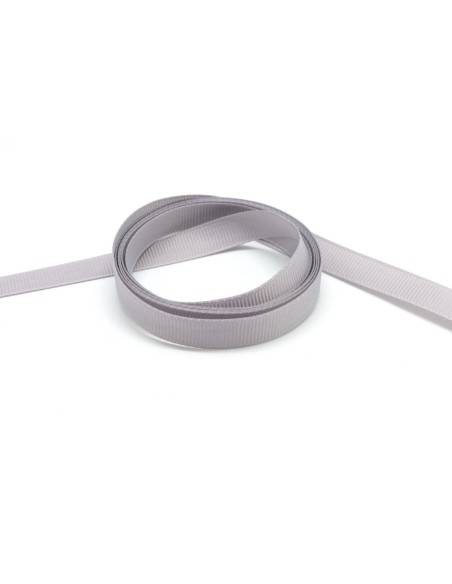 ruban gros grain pas cher de largeur 7mm souple uni gris perle, gris clair