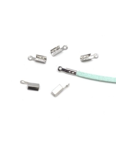 Serre fil en métal argenté3,5mm x 11mm