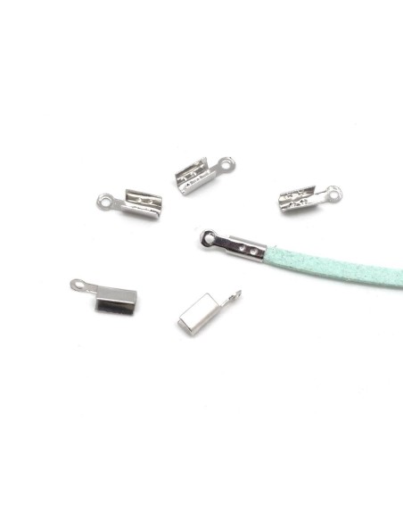 Serre fil en métal argenté3,5mm x 11mm