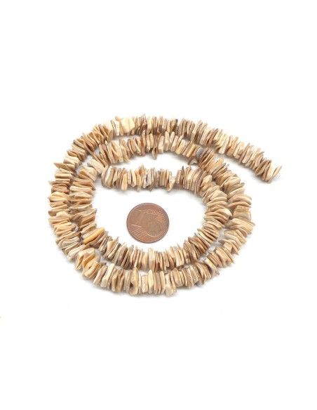 perle intercalaire naturelle Chips 5mm - 8mm style coquillage ethnique