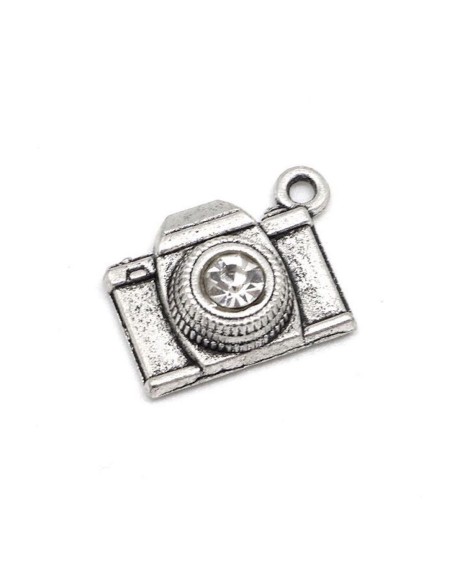 Charm original appareil photo et strass incolore