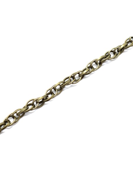 chaîne maille entrelacée en métal de couleur bronze