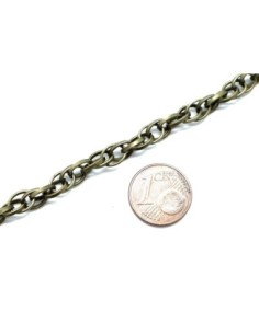 chaînette maille entrelacée en métal de couleur bronze 2