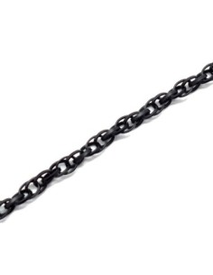 chaînette maille entrelacée en métal de couleur noir 2