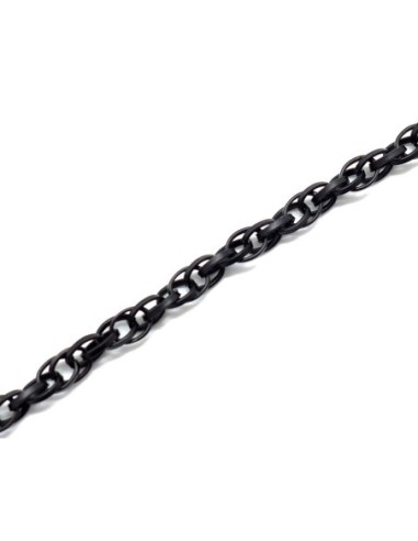 chaîne maille entrelacée en métal de couleur noir