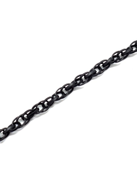 chaîne maille entrelacée en métal de couleur noir