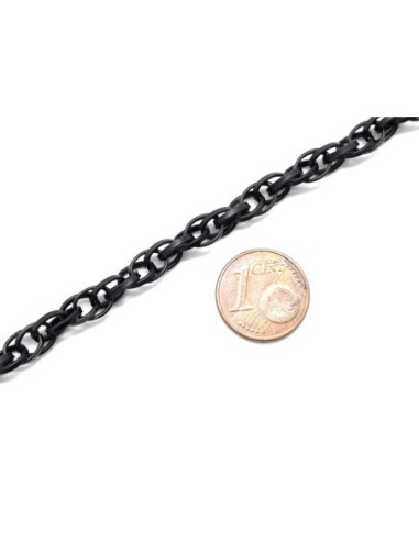 chaînette maille entrelacée en métal de couleur noir pas chère