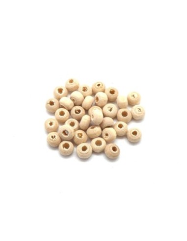 Perle ronde en bois 4mm bois naturel peuvent être peinte