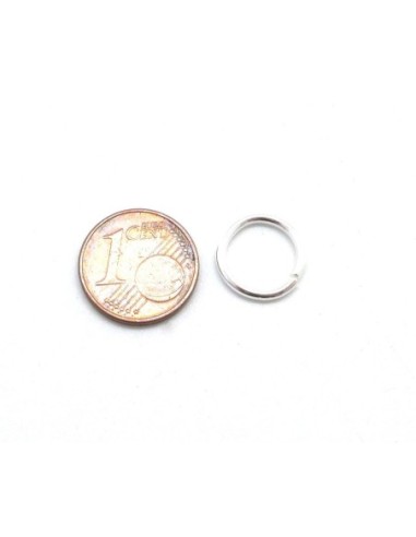 Anneau brisé aussi appelé anneau ouvert 12mm argenté