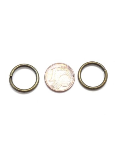 Anneau de jonction ouvert épais de couleur bronze 16mm