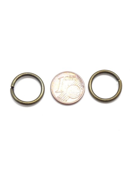 Anneau de jonction ouvert épais de couleur bronze 16mm