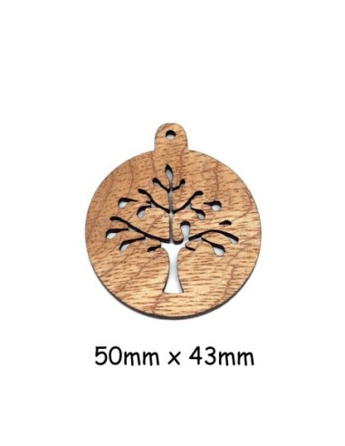 Pendentif arbre de vie en bois pour scrapbooking, bijoux