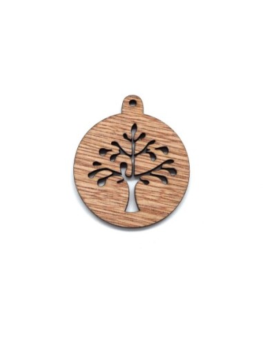 Applique Pendentif arbre de vie en bois pour scrapbooking, bijoux
