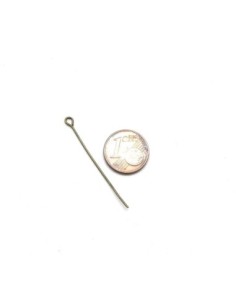 Tige métallique clou à oeil, oeillet  4cm en métal de couleur bronze 2