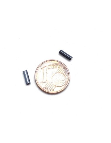 Perle de rocaille tube pas chère 2mm en verre de couleur gris hématite