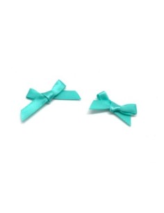 Noeud en ruban pas cher de 7mm satiné vert pastel