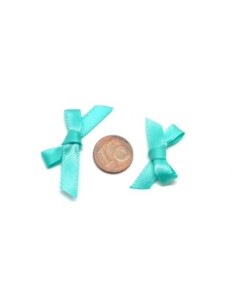 Noeud en ruban pas cher de 7mm satiné vert pastel 2