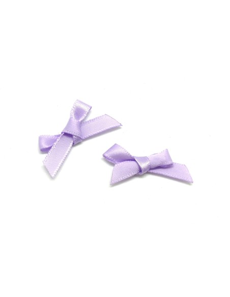 Noeud pas cher en ruban de 7mm satiné parme, mauve
