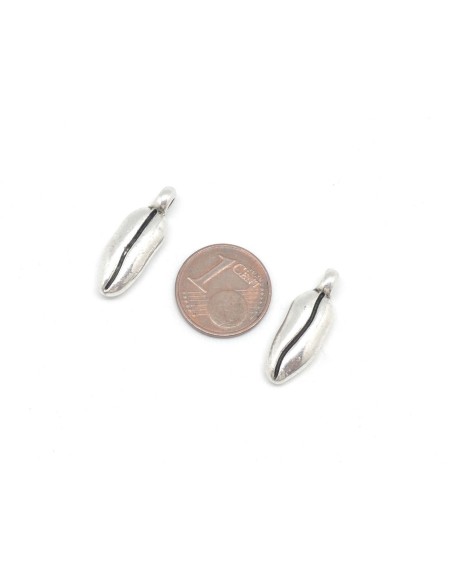 Pendentif piments en métal argenté