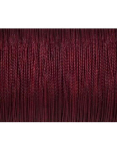 10m Fil de jade 0,8mm de couleur rouge bordeaux effet léger marbré noir - Bracelet WRAP - SHAMBALLA