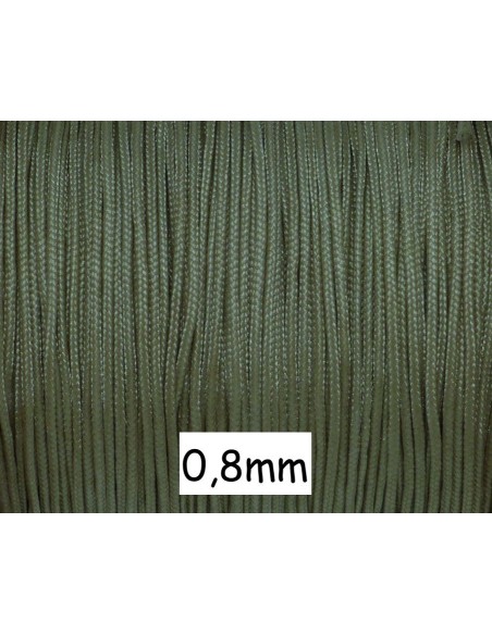 Fil de jade 0,8mm vert amande - idéal noeud coulissant - SHAMBALLA-WRAP