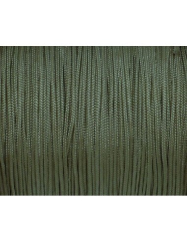 Fil nylon tressé 0,8mm vert amande - idéal noeud coulissant - SHAMBALLA-WRAP