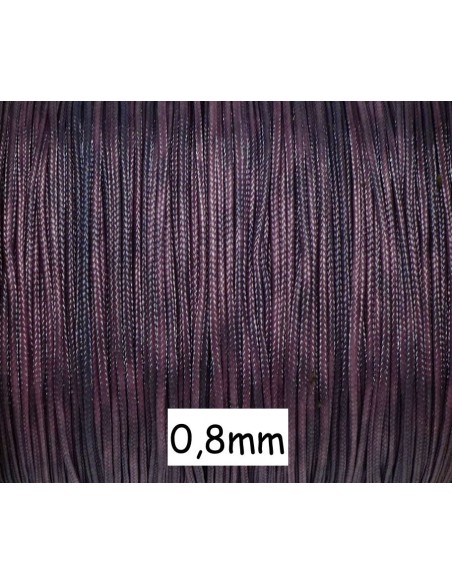 Fil de jade 0,8mm violet effet délavé - idéal noeud coulissant - SHAMBALLA-WRAP