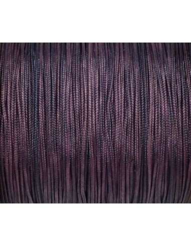 Fil nylon tressé 0,8mm violet effet délavé - idéal noeud coulissant - SHAMBALLA-WRAP
