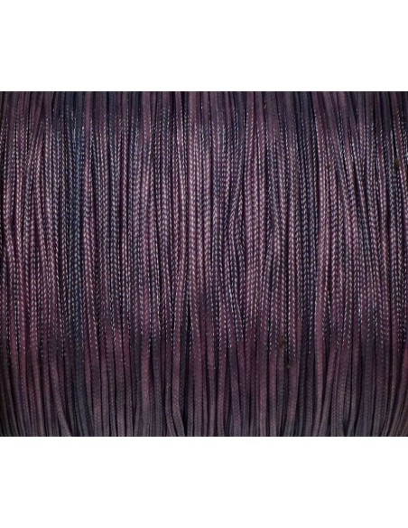 Fil nylon tressé 0,8mm violet effet délavé - idéal noeud coulissant - SHAMBALLA-WRAP