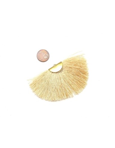 Pompon éventail pas cher beige
