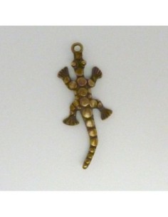 Breloque, pendentif, salamandre, gecko, lézard en métal...