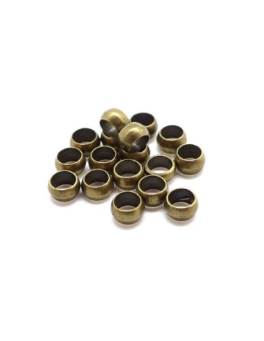Perle à écraser 5mm bronze en métal