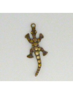 Breloque, pendentif, salamandre, gecko, lézard en métal... 2