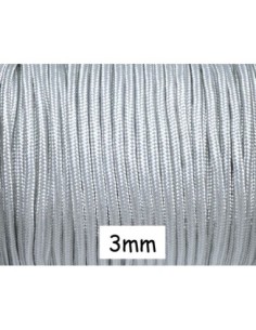 Paracorde 3mm cordon nylon tressé corde nylon gainé gris clair