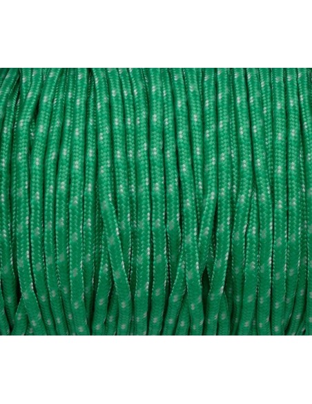 Cordon paracorde 3mm cordon nylon tressé corde nylon gainé bicolore vert herbe et blanc cassé
