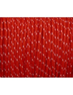 Paracorde 3mm cordon nylon tressé corde nylon gainé bicolore rouge et blanc 2